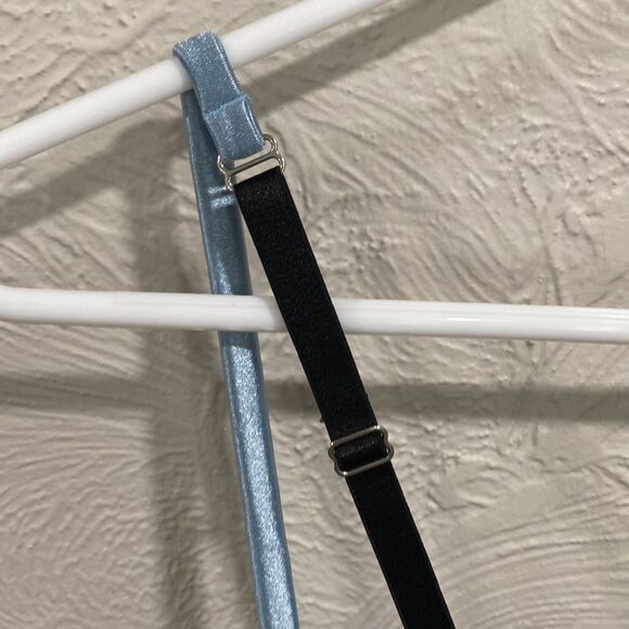 Cacique black and light blue open front lingerie top size 18/20 - Picture 7 of 7